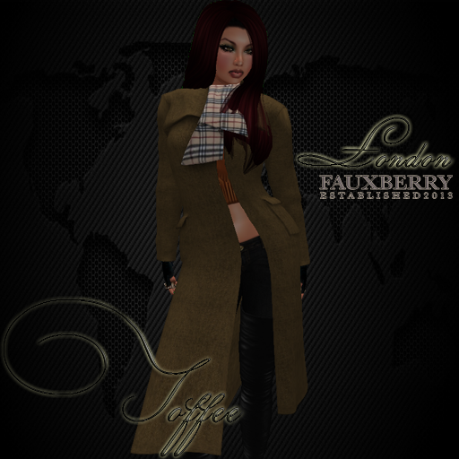 Fauxberry - London - Toffee Silk Tweed Plaid Scarf Ad